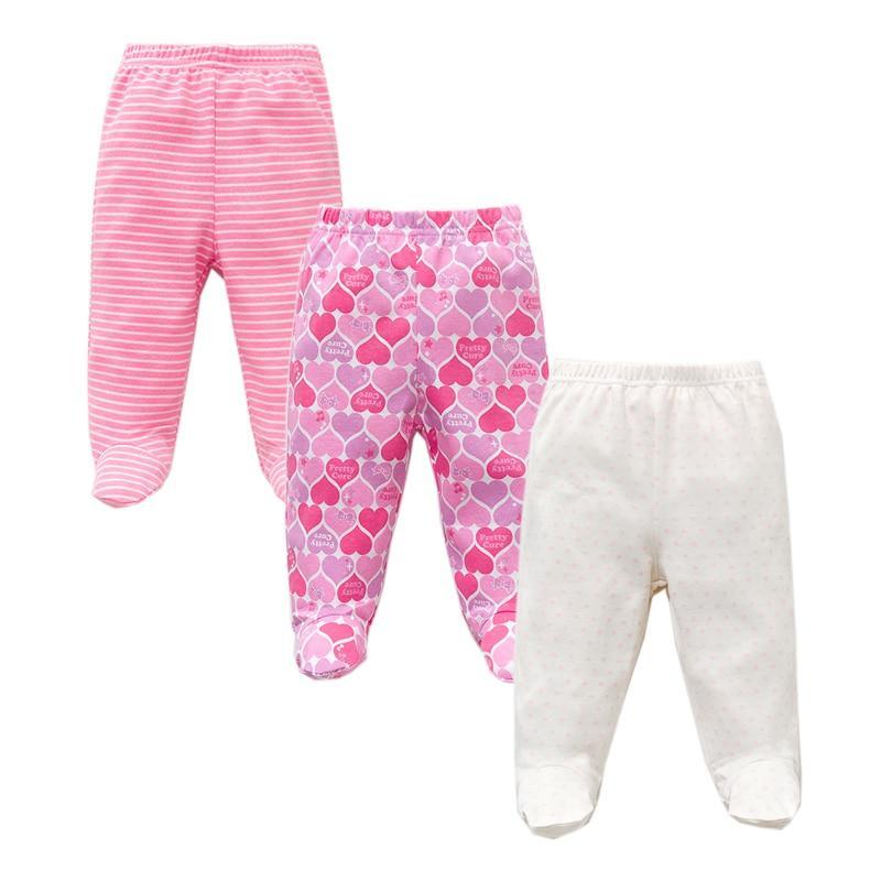 Baby Cotton Pants — Unisex, Elastic Waist | 3-Pack | 3M–12M | 21 Colors