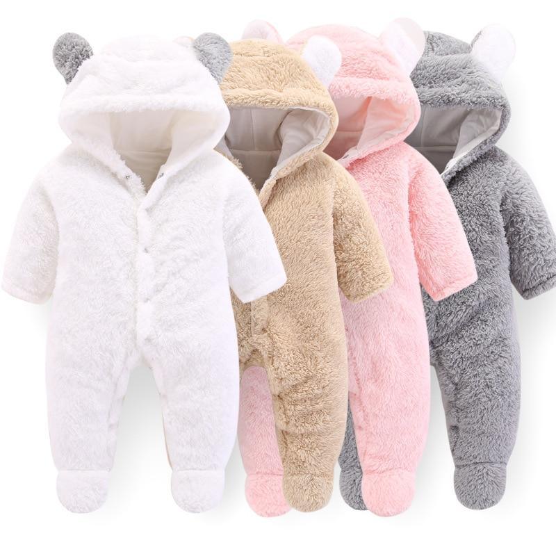 Baby-Fleece-Strampler mit umklappbaren Fäustel- und Bootie-Bündchen — Unisex, Ganzjährig | 0–2 Jahre