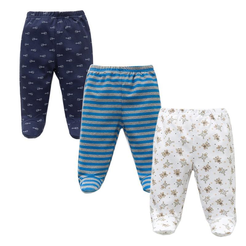 Baby Cotton Pants — Unisex, Elastic Waist | 3-Pack | 3M–12M | 21 Colors