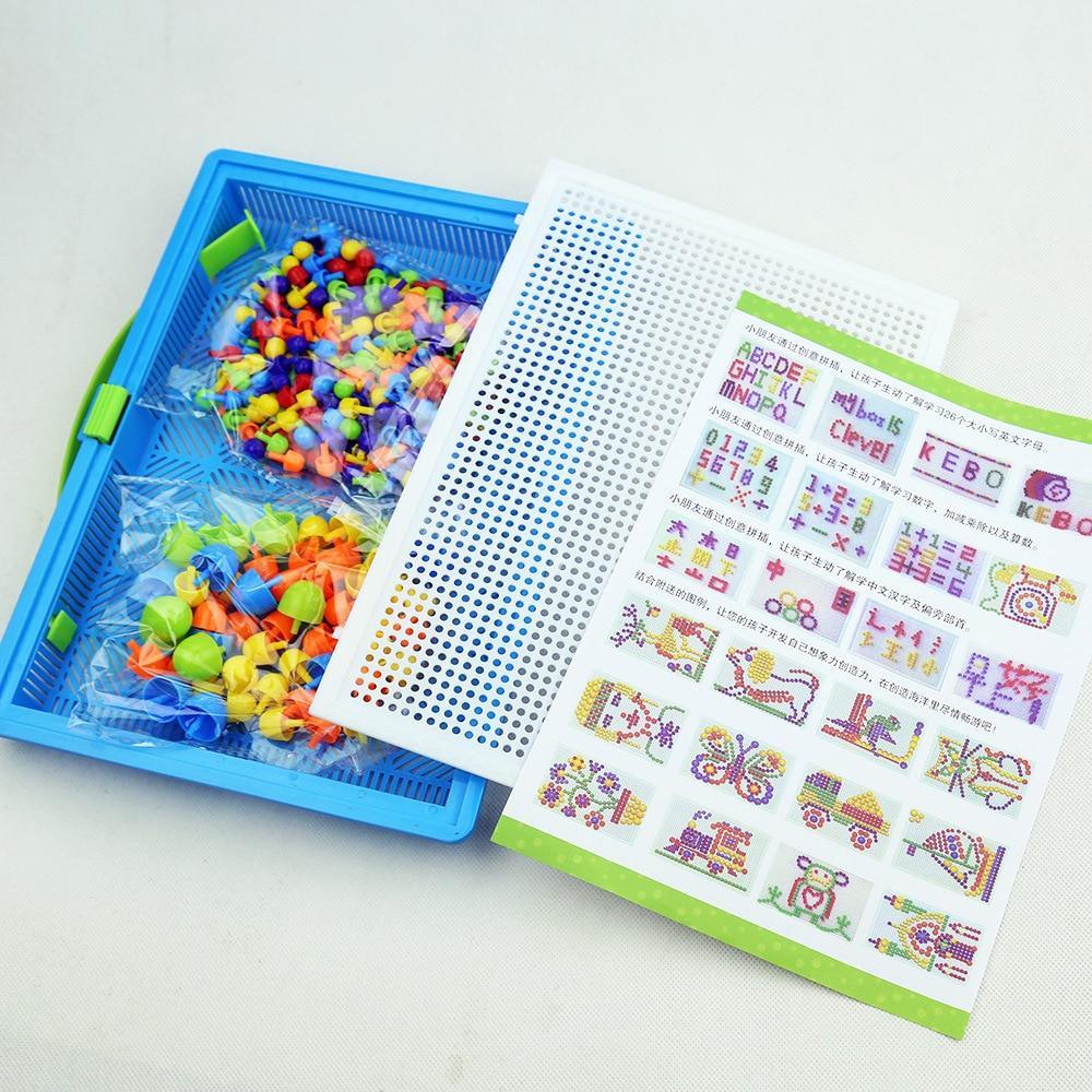 Colorful magnetic letters and numbers set with a reference guide on a white background
