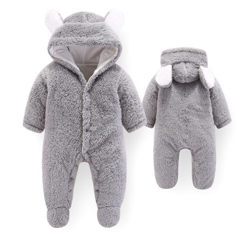 Baby-Fleece-Strampler mit umklappbaren Fäustel- und Bootie-Bündchen — Unisex, Ganzjährig | 0–2 Jahre