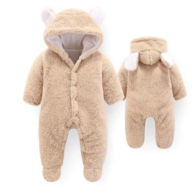 Baby-Fleece-Strampler mit umklappbaren Fäustel- und Bootie-Bündchen — Unisex, Ganzjährig | 0–2 Jahre