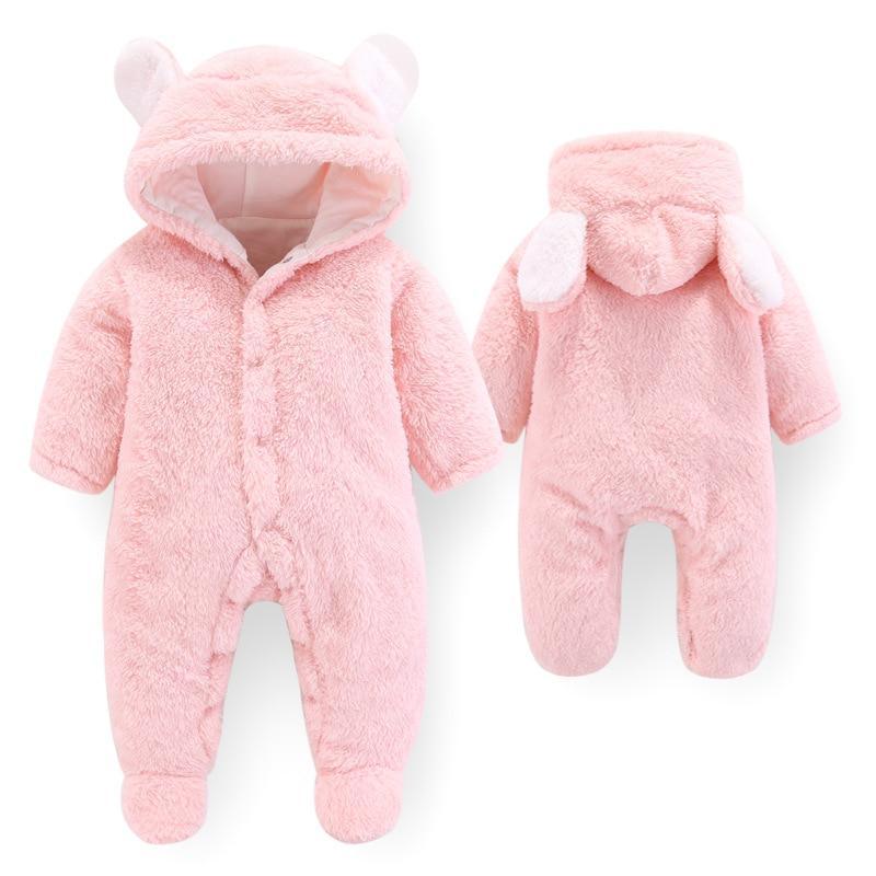Baby-Fleece-Strampler mit umklappbaren Fäustel- und Bootie-Bündchen — Unisex, Ganzjährig | 0–2 Jahre