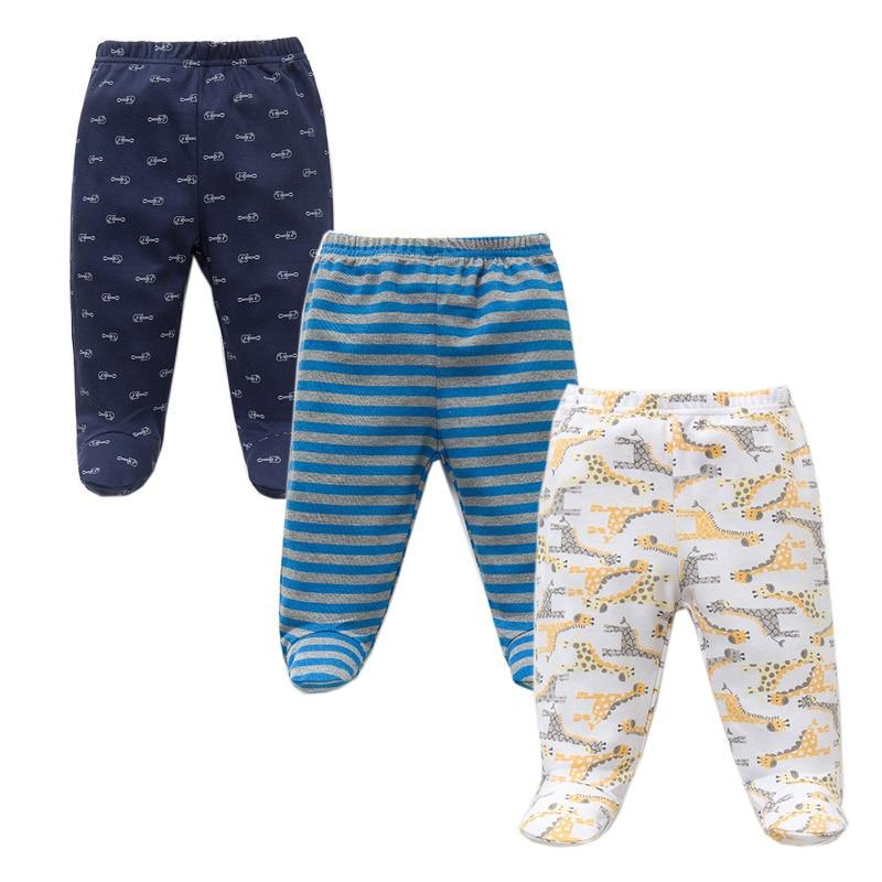 Baby Cotton Pants — Unisex, Elastic Waist | 3-Pack | 3M–12M | 21 Colors