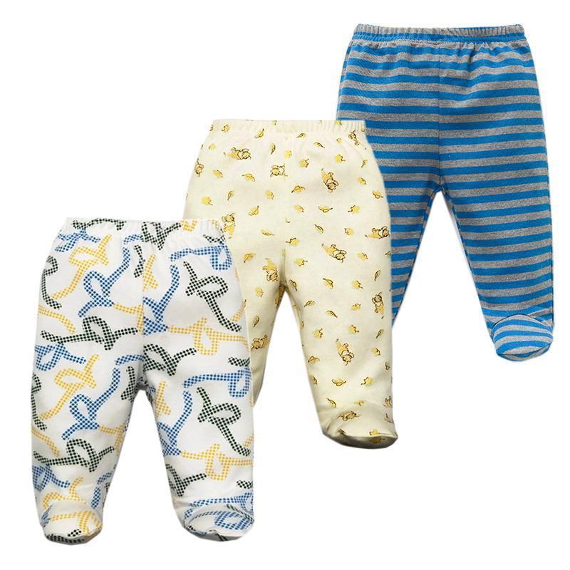Baby Cotton Pants — Unisex, Elastic Waist | 3-Pack | 3M–12M | 21 Colors