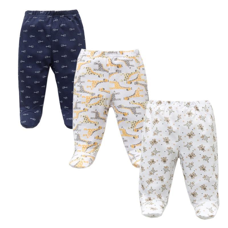 Baby Cotton Pants — Unisex, Elastic Waist | 3-Pack | 3M–12M | 21 Colors