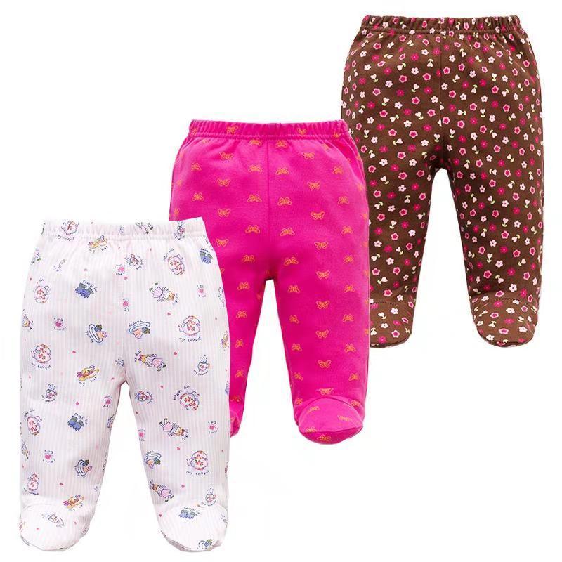 Baby Cotton Pants — Unisex, Elastic Waist | 3-Pack | 3M–12M | 21 Colors