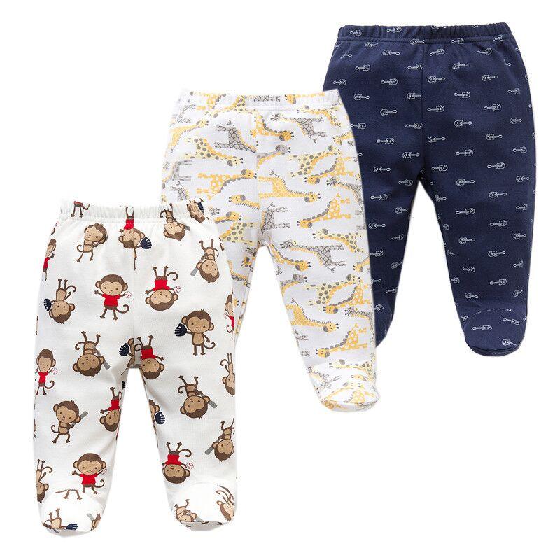 Baby Cotton Pants — Unisex, Elastic Waist | 3-Pack | 3M–12M | 21 Colors