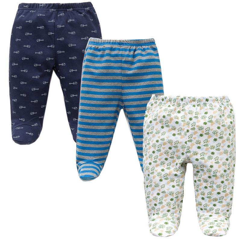 Baby Cotton Pants — Unisex, Elastic Waist | 3-Pack | 3M–12M | 21 Colors