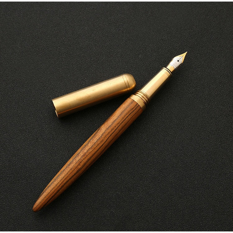 The Hemmingway | Handmade Wood & Brass Fountain Pen | WoodFountainPens