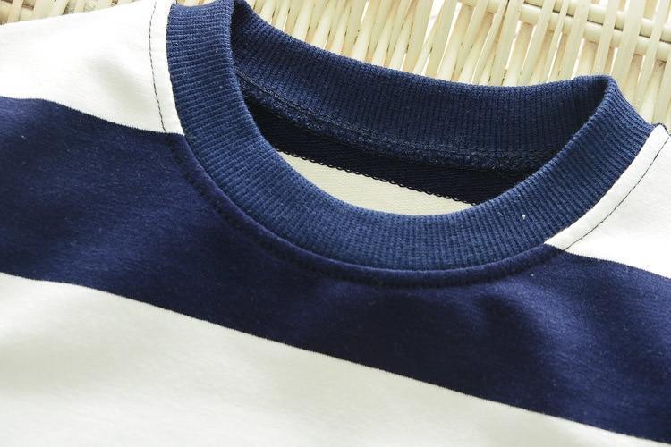 Baby Boy Bear Stripe Two-Piece Set — Soft Long Sleeve Top & Harem Pants | 6M–5T