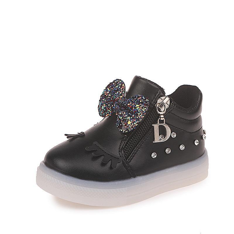 STEVVEX Kids' Light-Up Sneakers | Breathable Mesh, Easy-On Closure