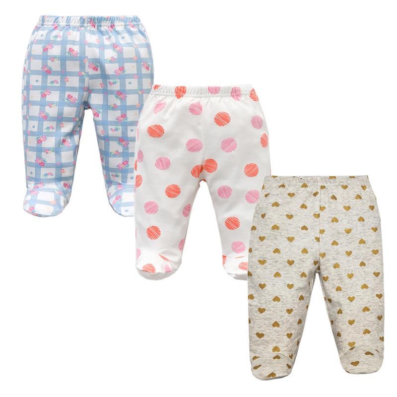 Baby Cotton Pants — Unisex, Elastic Waist | 3-Pack | 3M–12M | 21 Colors