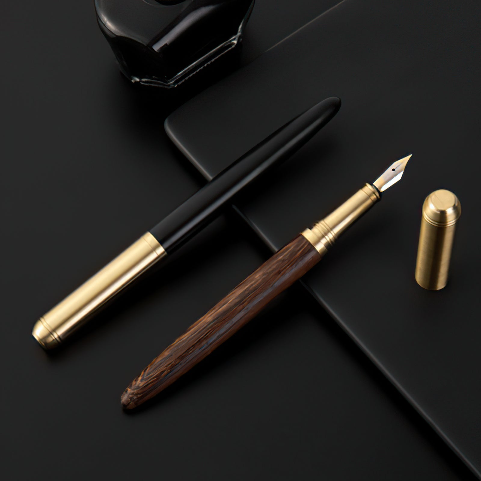 The Hemmingway | Handmade Wood & Brass Fountain Pen | WoodFountainPens