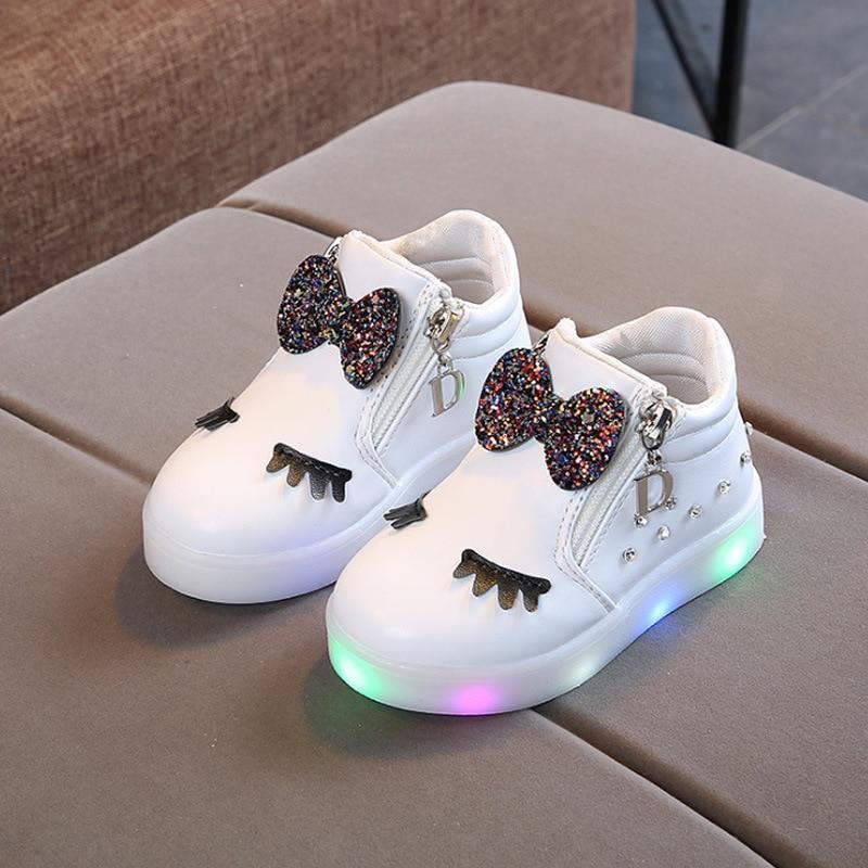 STEVVEX Kids' Light-Up Sneakers | Breathable Mesh, Easy-On Closure