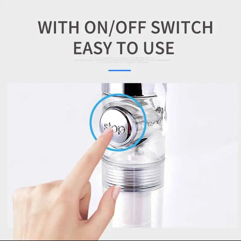 High Pressure Filtered Shower Head | 3 Spray Modes, Water-Saving, Chrome Finish