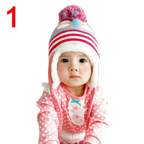 Baby- und Kleinkind-Wintermütze mit Ohrenklappen — 100 % Baumwolle, Fleecegefüttert | Kaltes Wetter