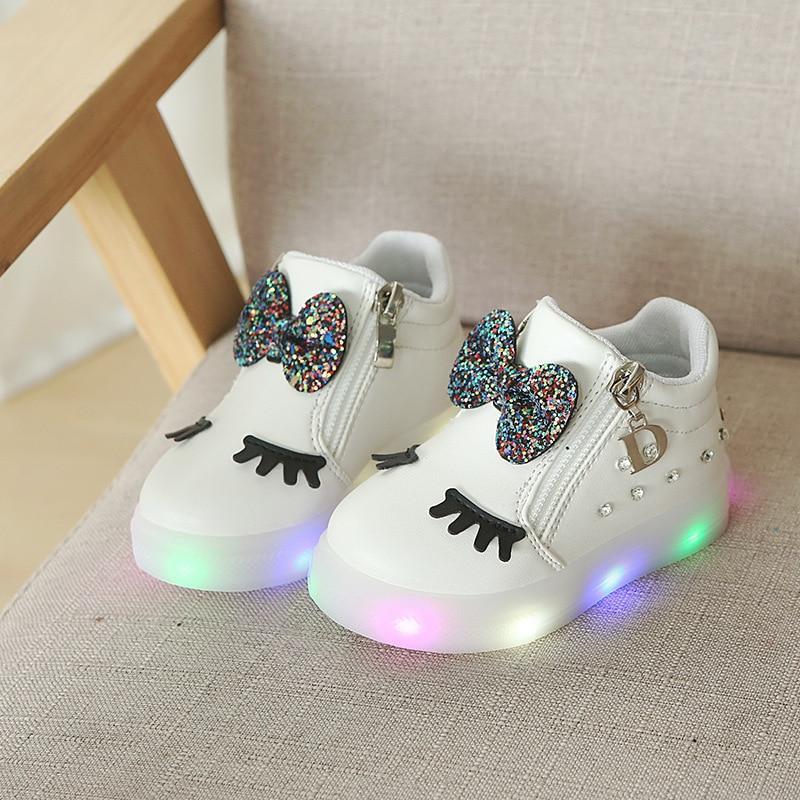 STEVVEX Kids' Light-Up Sneakers | Breathable Mesh, Easy-On Closure