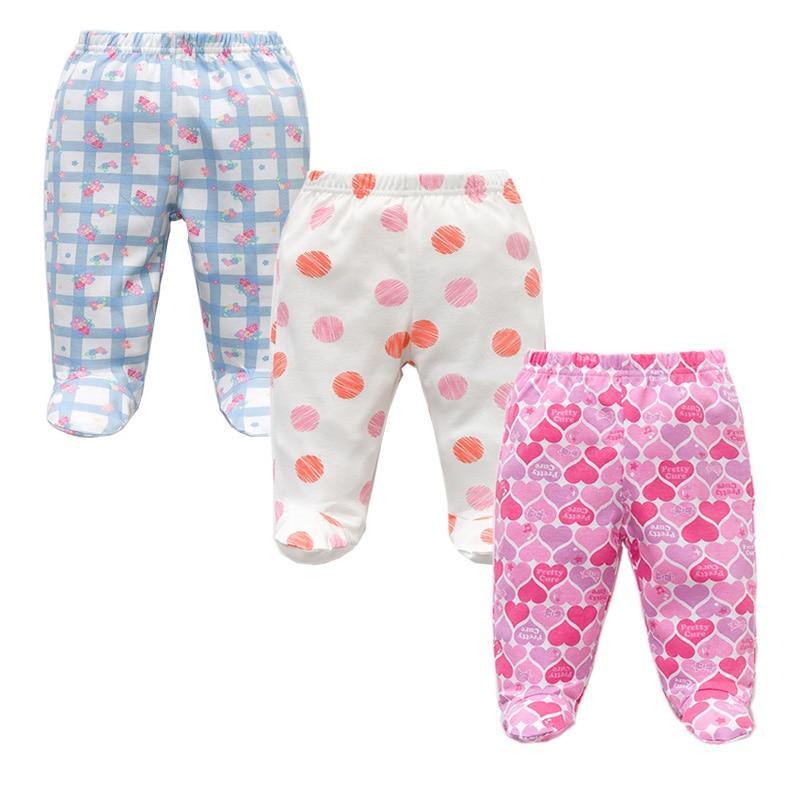 Baby Cotton Pants — Unisex, Elastic Waist | 3-Pack | 3M–12M | 21 Colors