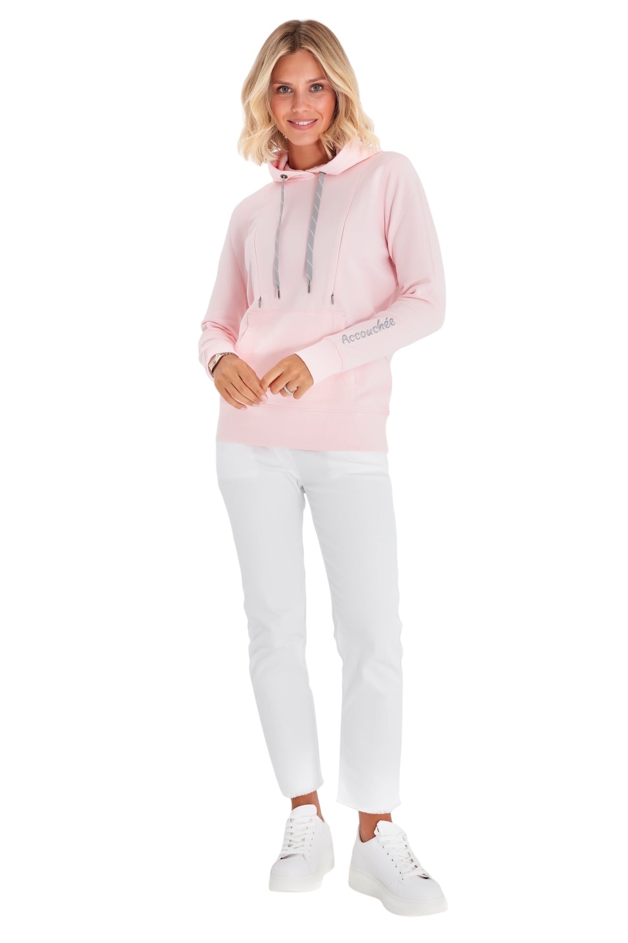 Schwangerschafts- & Still-Hoodie – Baumwoll-Sweatshirt mit doppeltem Reißverschluss für Schwangerschaft und Stillzeit