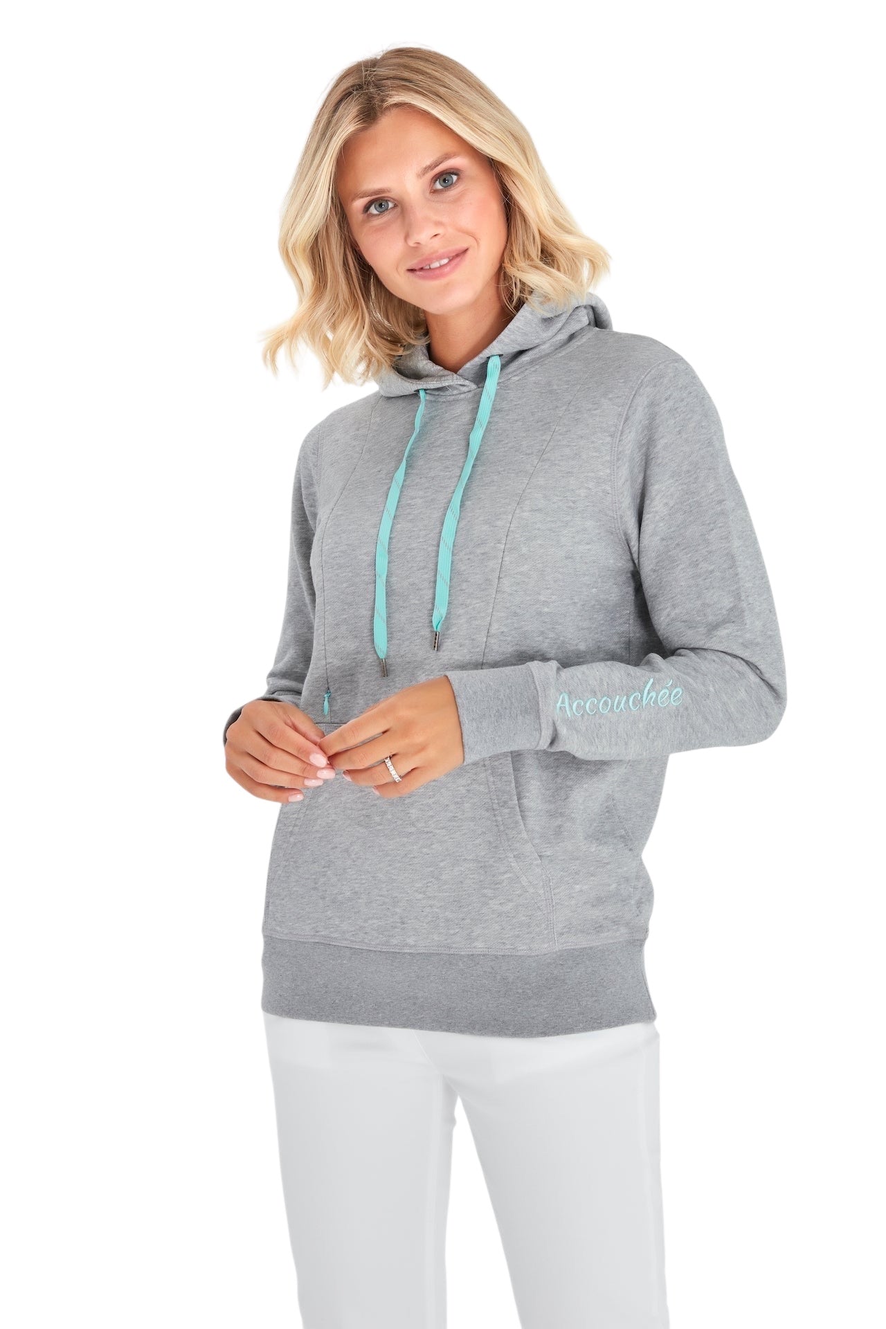 Schwangerschafts- & Still-Hoodie – Baumwoll-Sweatshirt mit doppeltem Reißverschluss für Schwangerschaft und Stillzeit