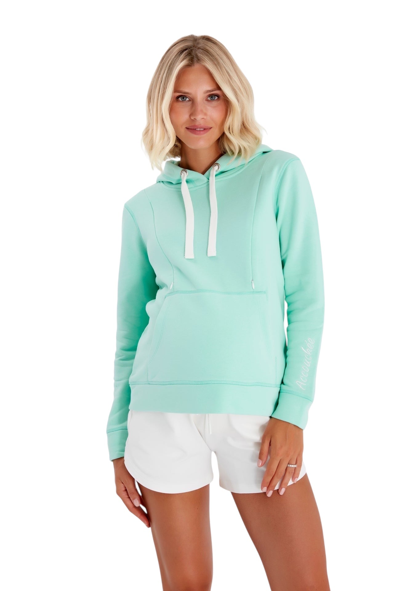 Schwangerschafts- & Still-Hoodie – Baumwoll-Sweatshirt mit doppeltem Reißverschluss für Schwangerschaft und Stillzeit
