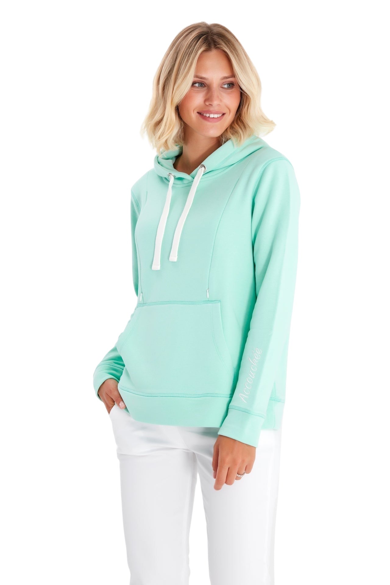 Schwangerschafts- & Still-Hoodie – Baumwoll-Sweatshirt mit doppeltem Reißverschluss für Schwangerschaft und Stillzeit