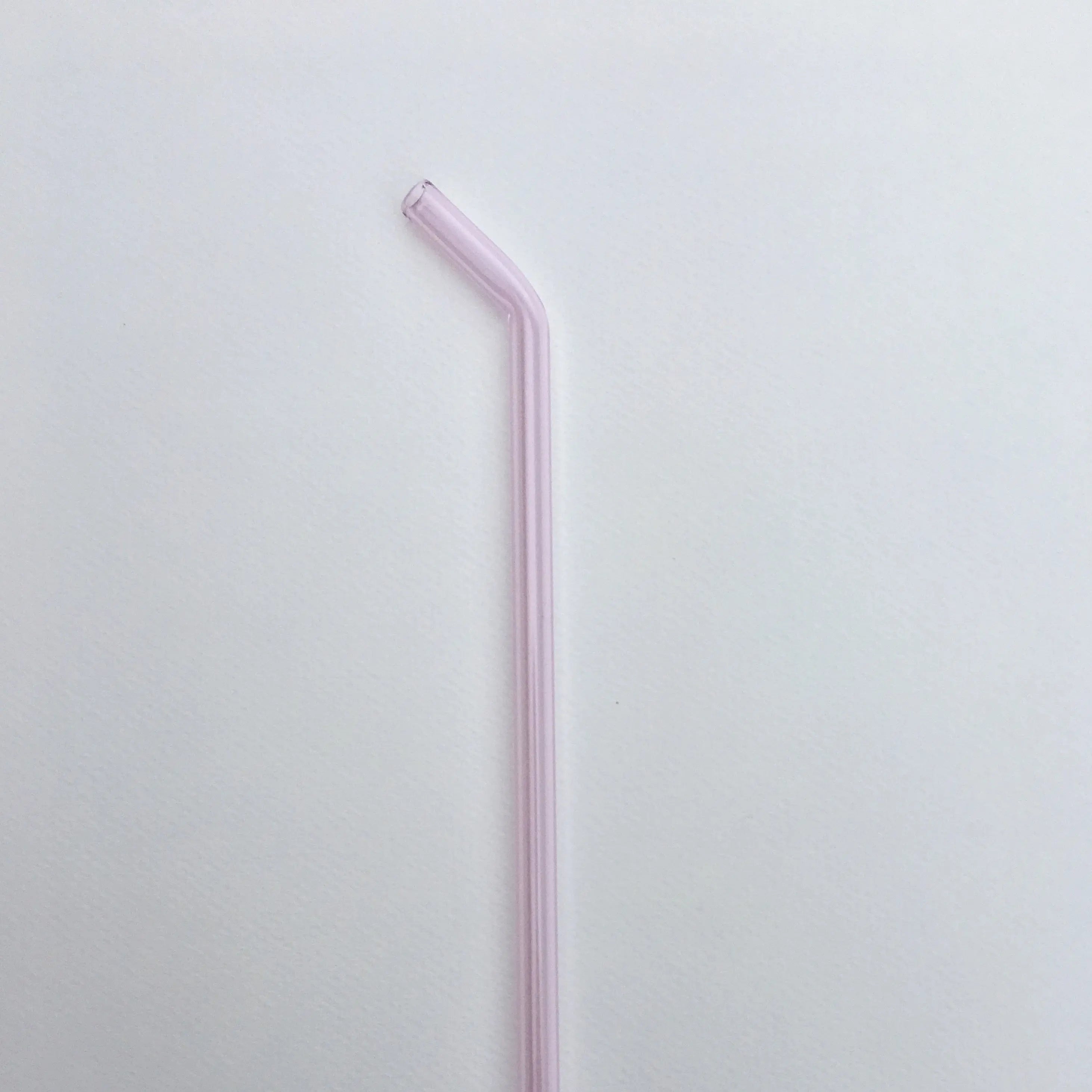 8" Reusable Glass Straw – Borosilicate | Straight or Bent | 15 Colors