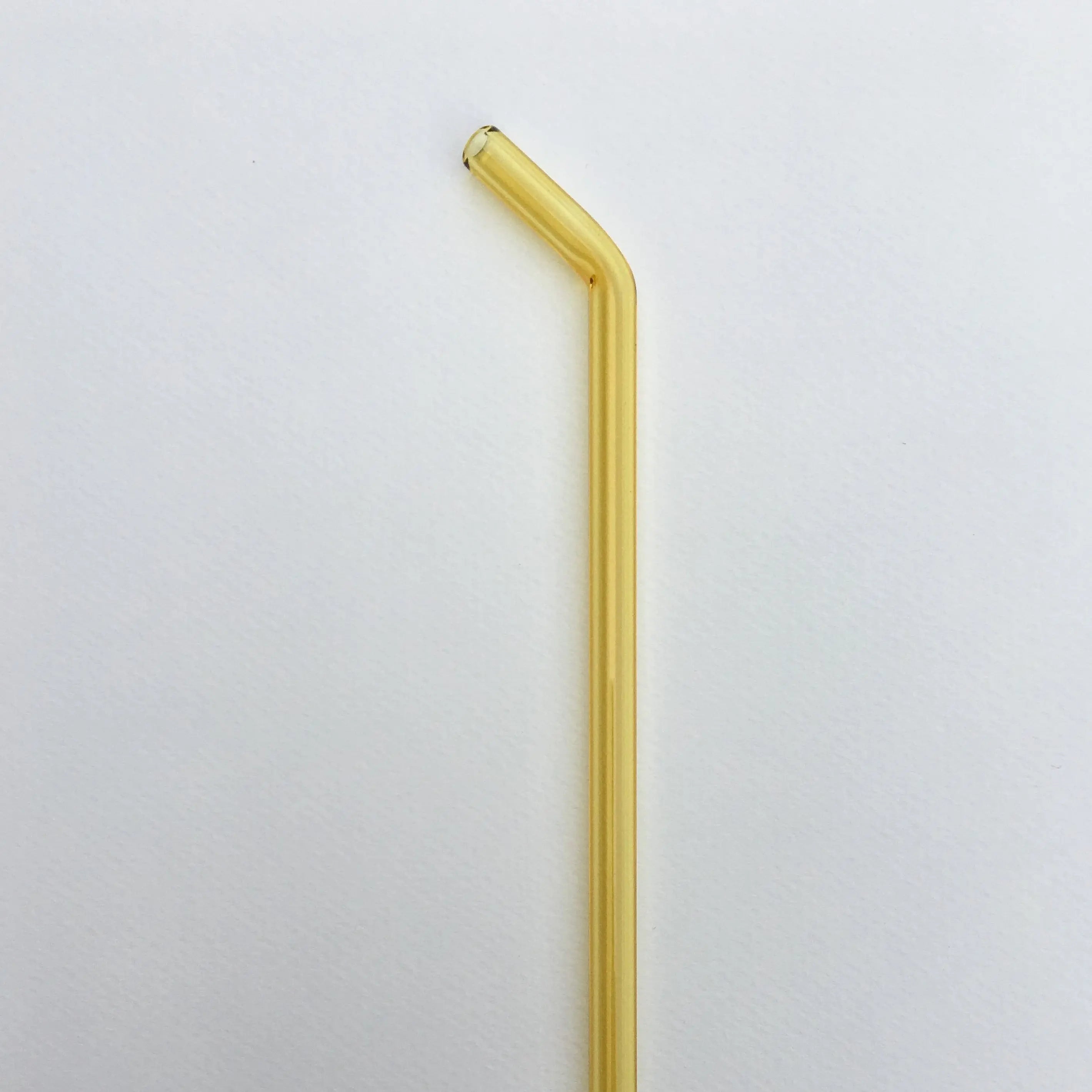 8" Reusable Glass Straw – Borosilicate | Straight or Bent | 15 Colors
