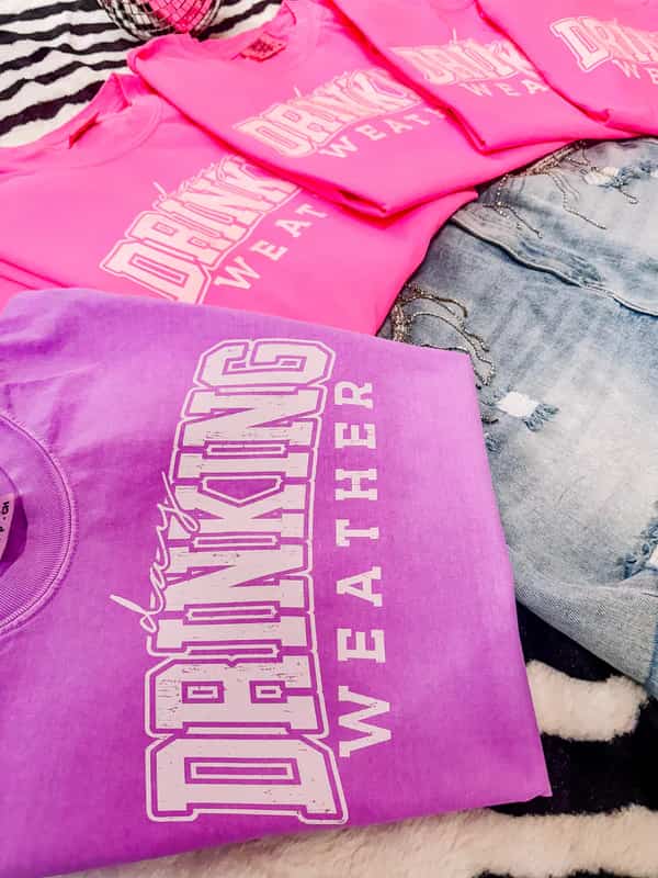 Drinking Weather Comfort Colors Graphic Tee