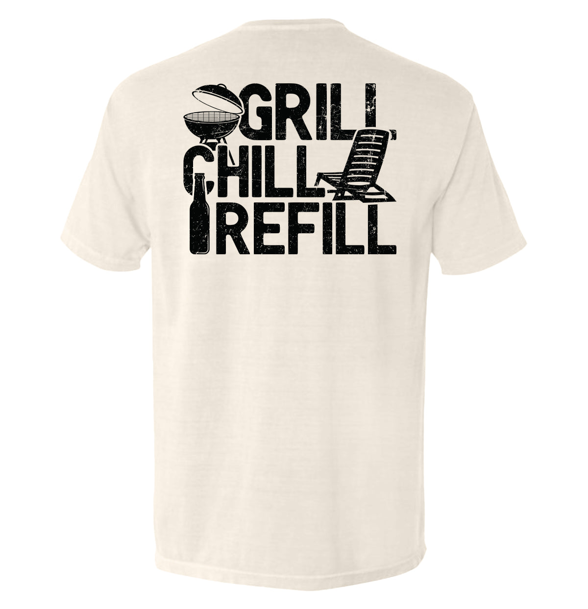 Grill Chill Refill Shirt | Patriotic BBQ Tee for Grillers & Outdoor Lovers