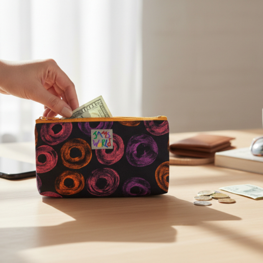 Jams World Go-To Lined Zip Pouch – Neon Donuts