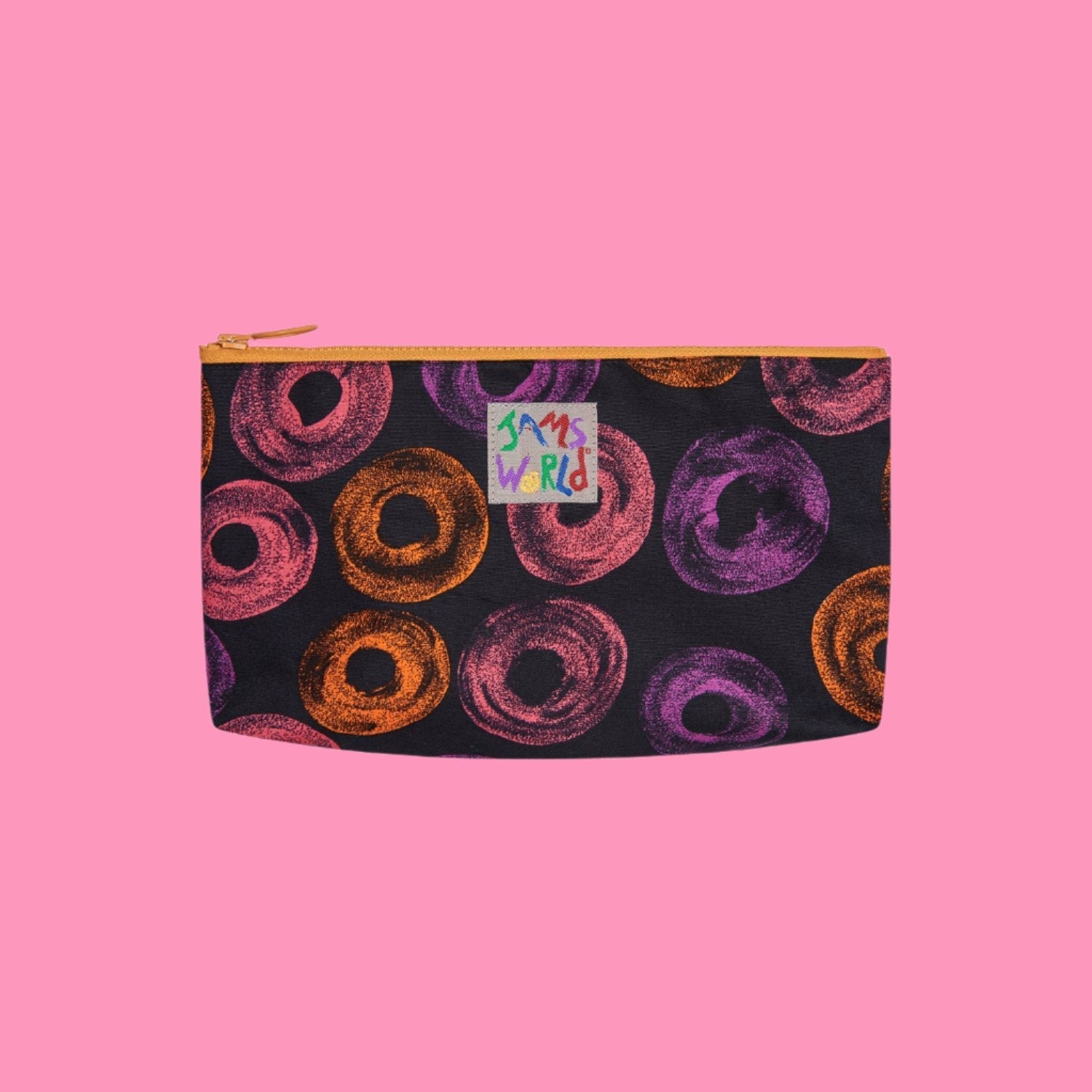 Jams World Go-To Lined Zip Pouch – Neon Donuts