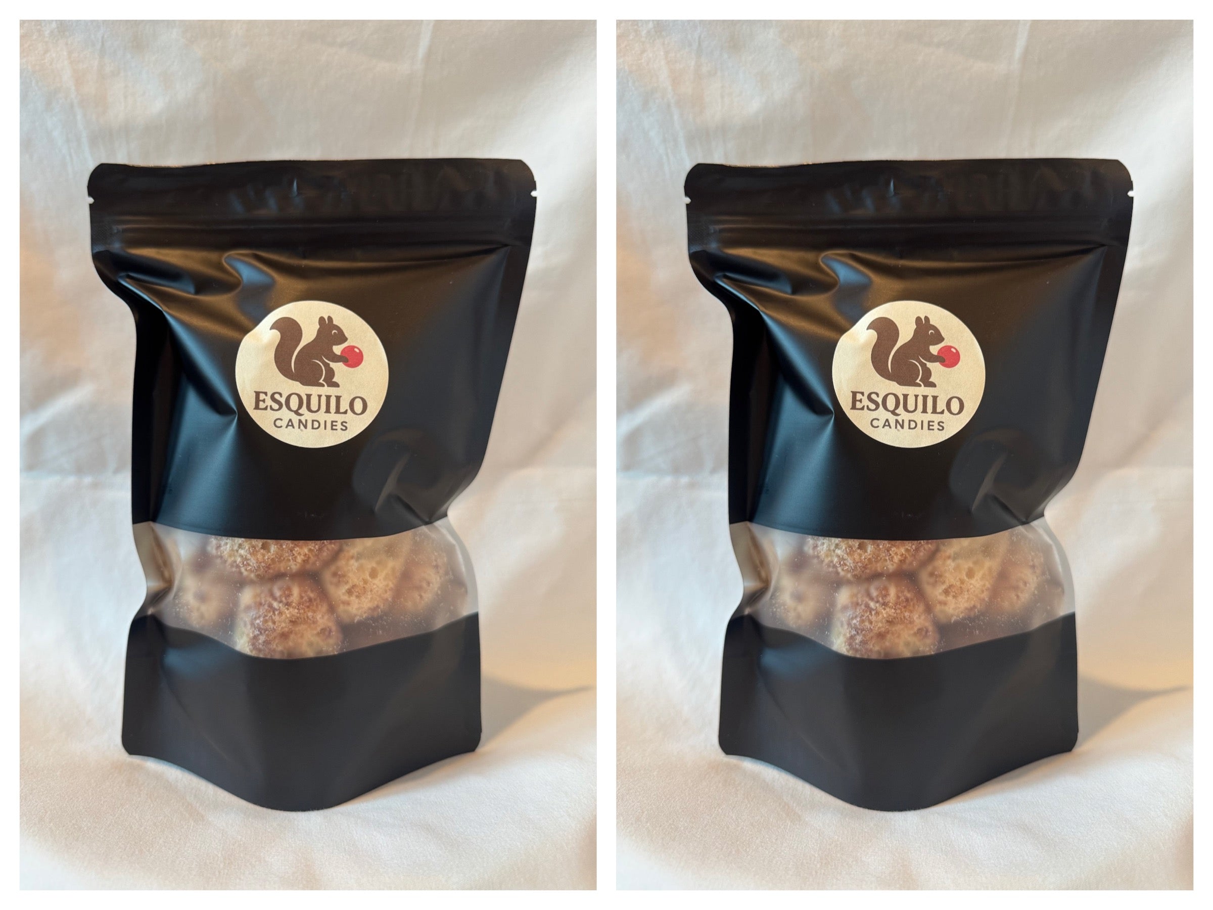 Gefriergetrocknete Schokoladen-Karamell-Puffs