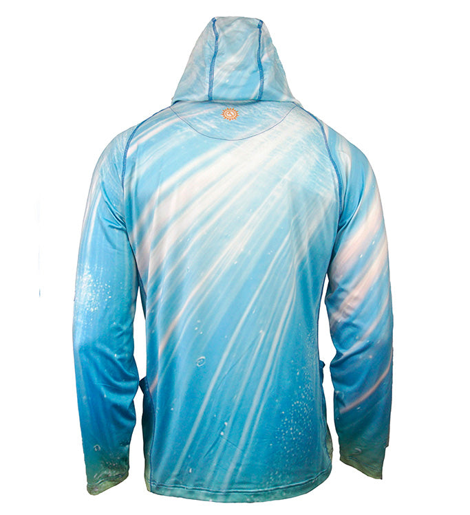 Hook & Tackle Tuna Abyss Performance Angel-Kapuzenpullover – UPF 50+, Integrierter Nackenschutz | 90% Polyester/Spandex