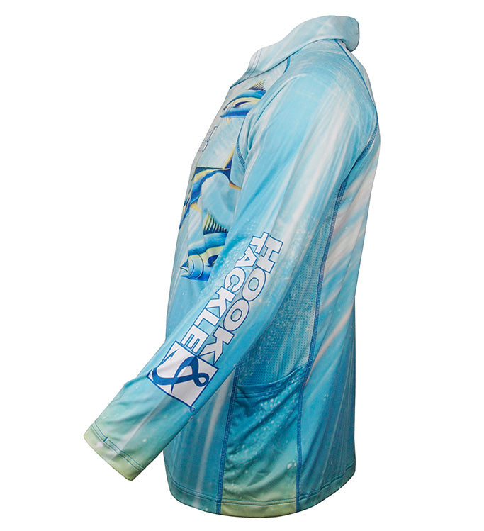 Hook & Tackle Tuna Abyss Performance Angel-Kapuzenpullover – UPF 50+, Integrierter Nackenschutz | 90% Polyester/Spandex