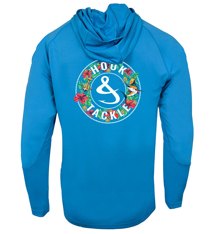 Hook & Tackle Men's Tropic Mix Performance Fishing Hoodie – UPF 97+ Sun Protection