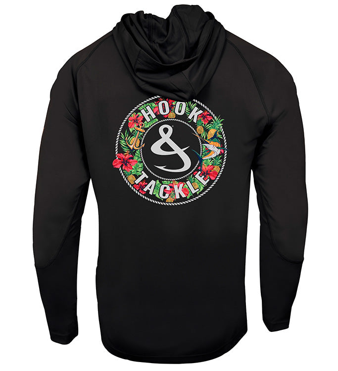 Hook & Tackle Men's Tropic Mix Performance Fishing Hoodie – UPF 97+ Sun Protection