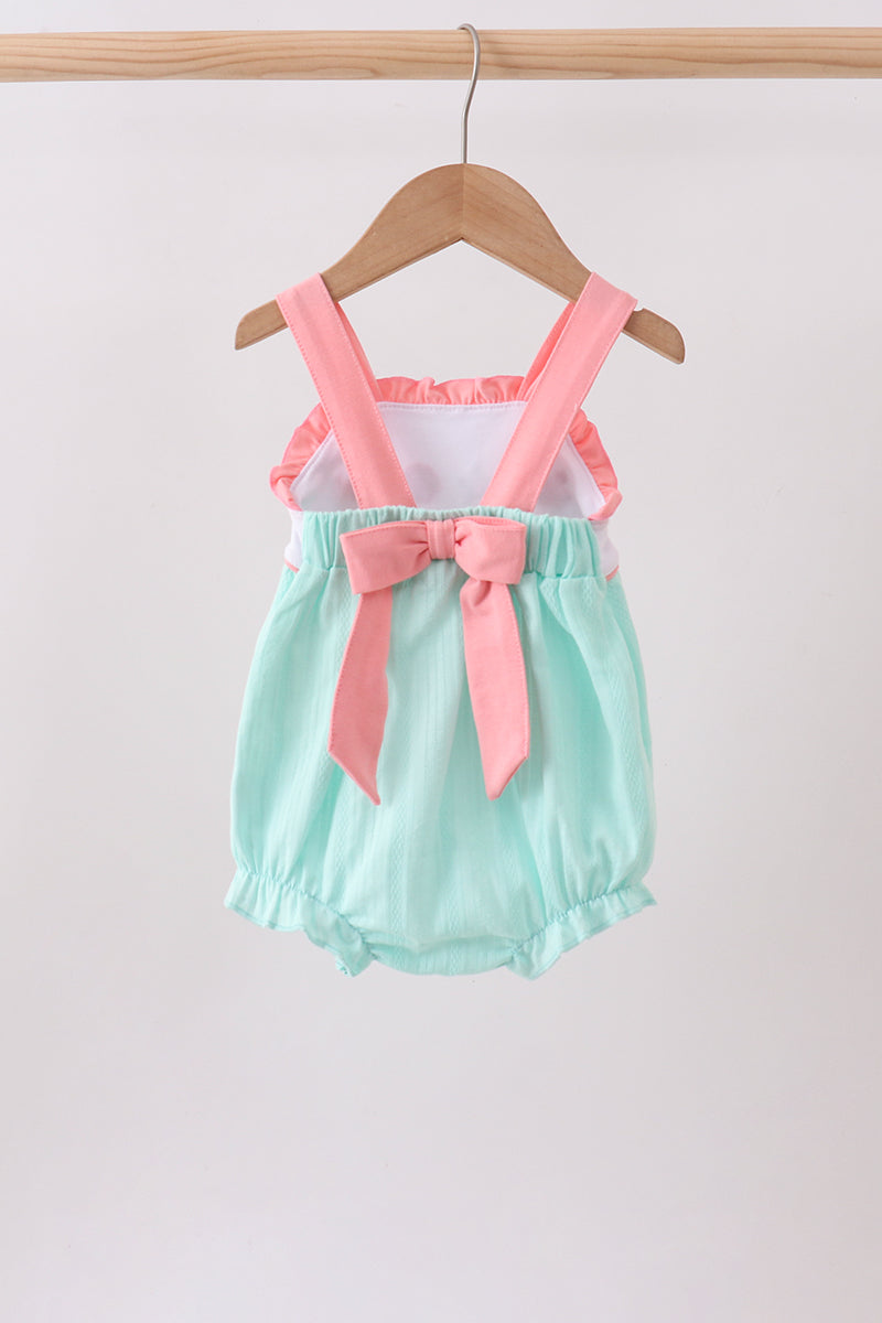 Baby Green Marine Embroidered Jacquard Bubble