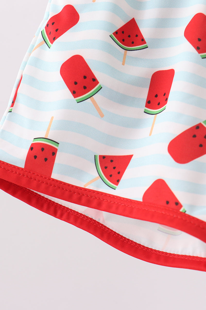 Boys' Red Watermelon UPF 50+ Swim Trunks