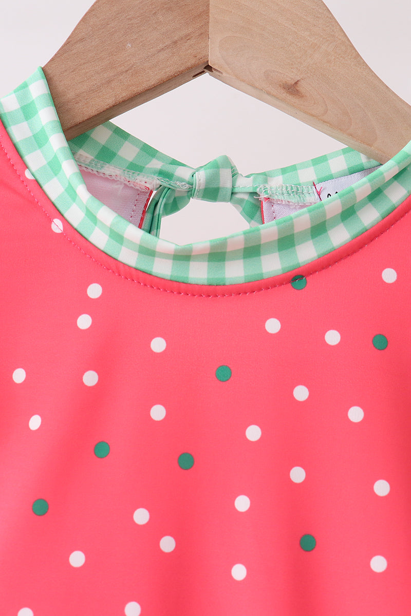 Girls' Red Watermelon UPF 50+ One-Piece Swimsuit