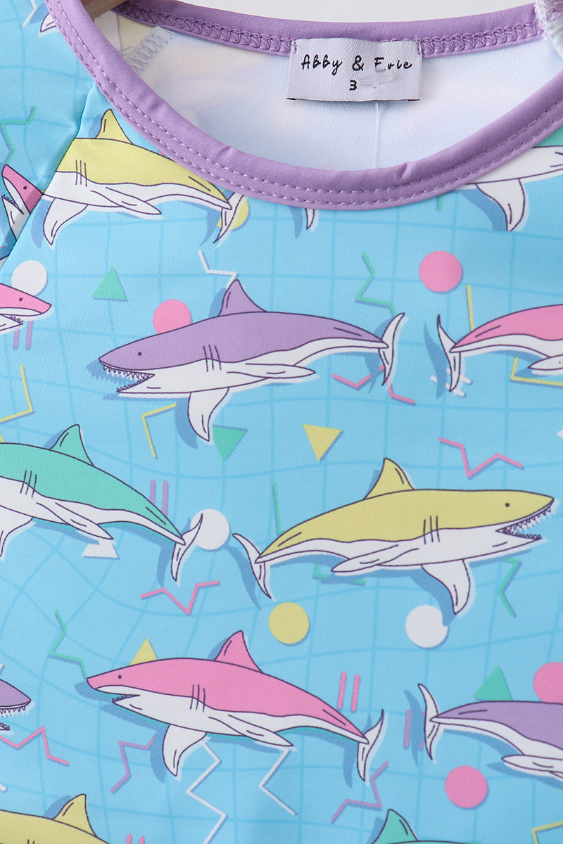 Blue Shark UPF 50+ Rashguard Set – Two-Piece Swim Set