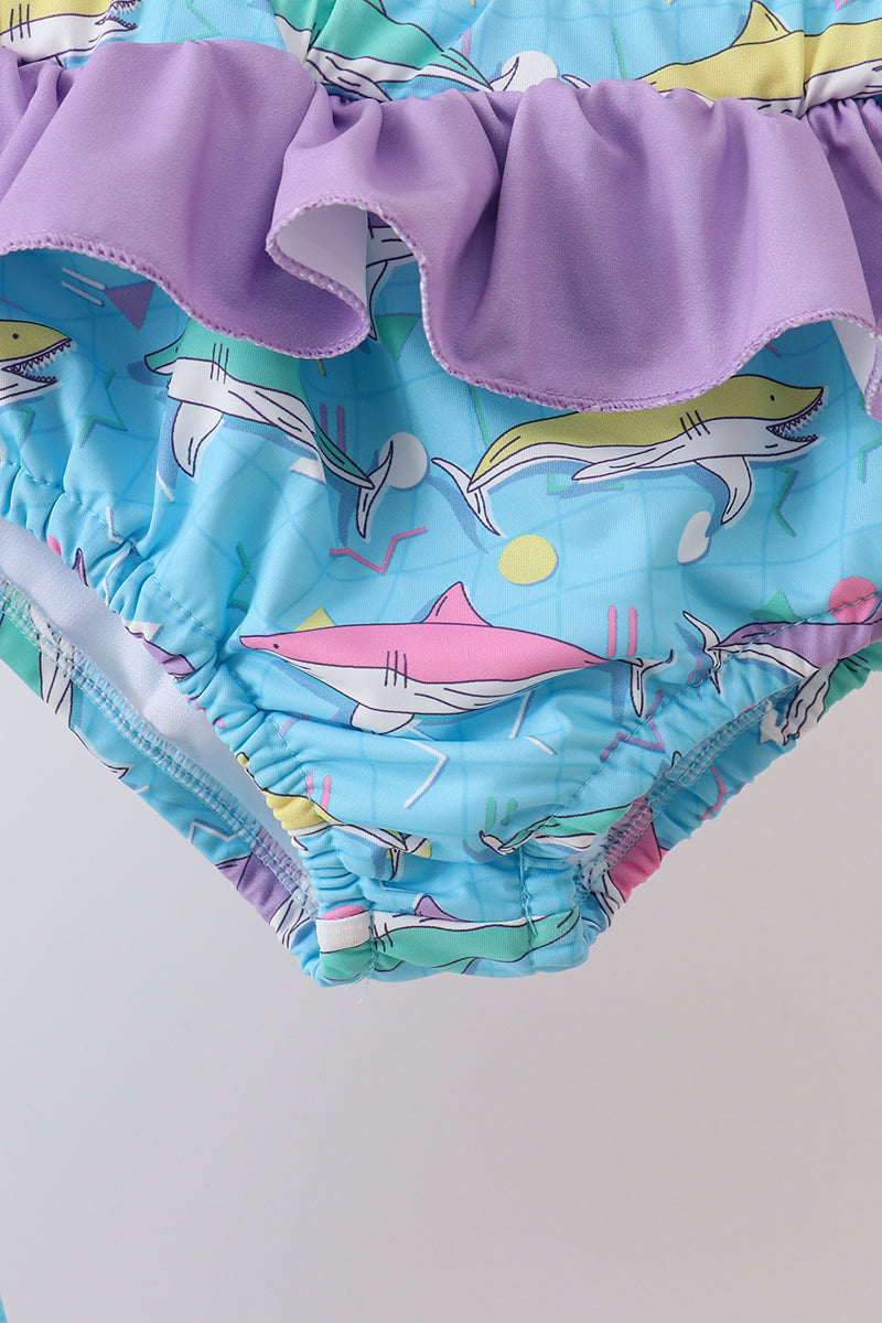Blue Shark UPF 50+ Rashguard Set – Two-Piece Swim Set