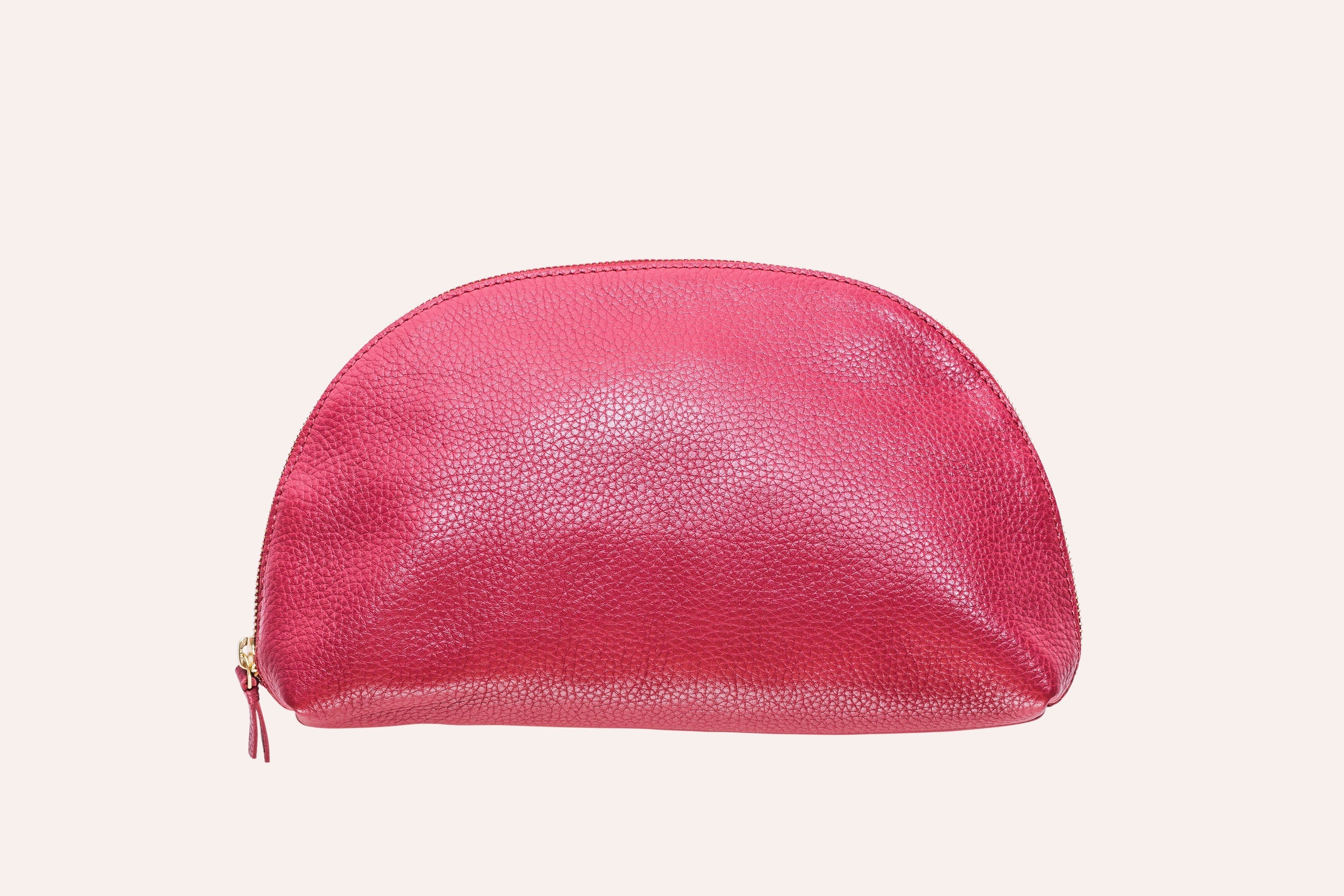 Large Genuine Pebble Leather Travel Bag – Toiletry & Cosmetic Case