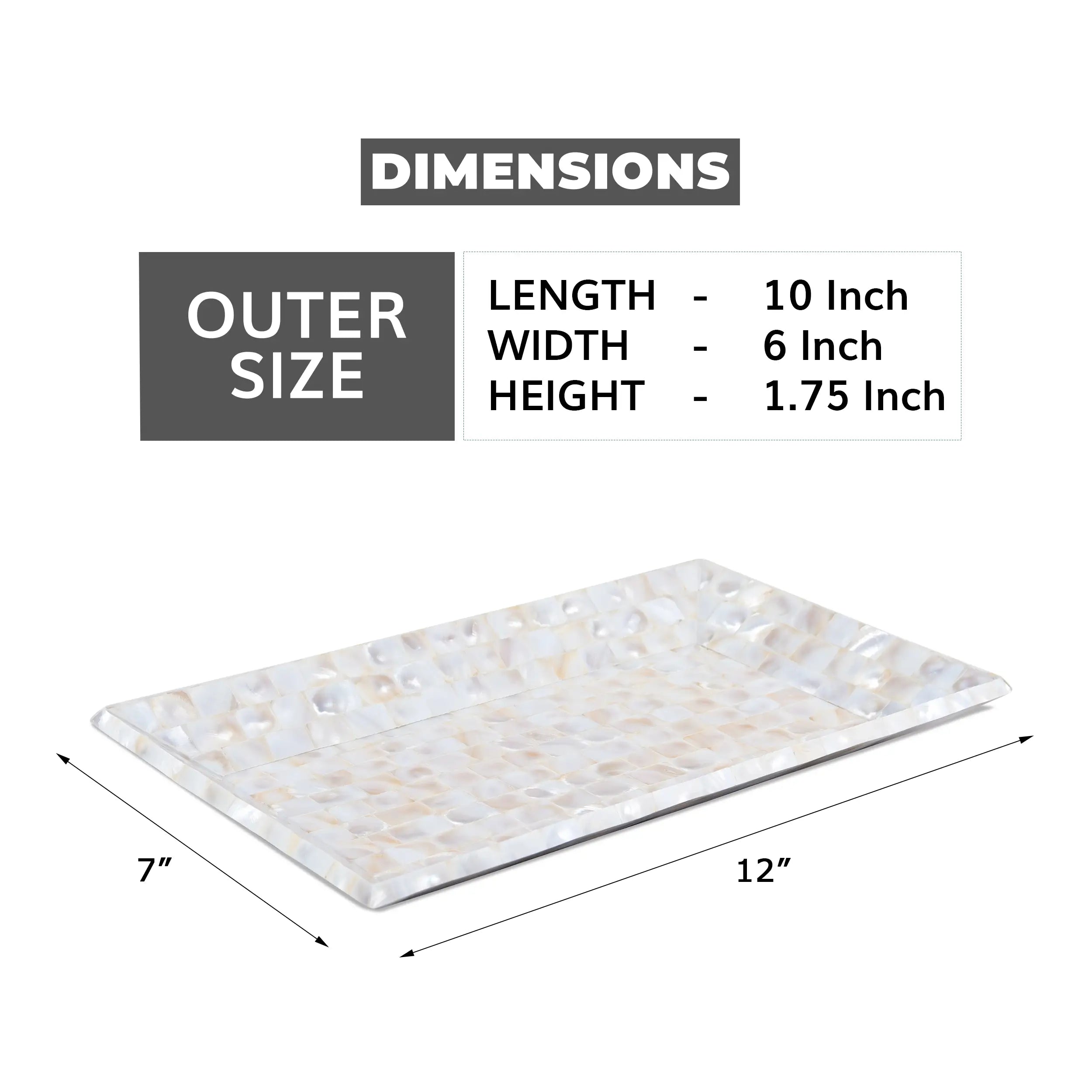Mother of Pearl Decorative Tray – Handmade Artisan Home Accent