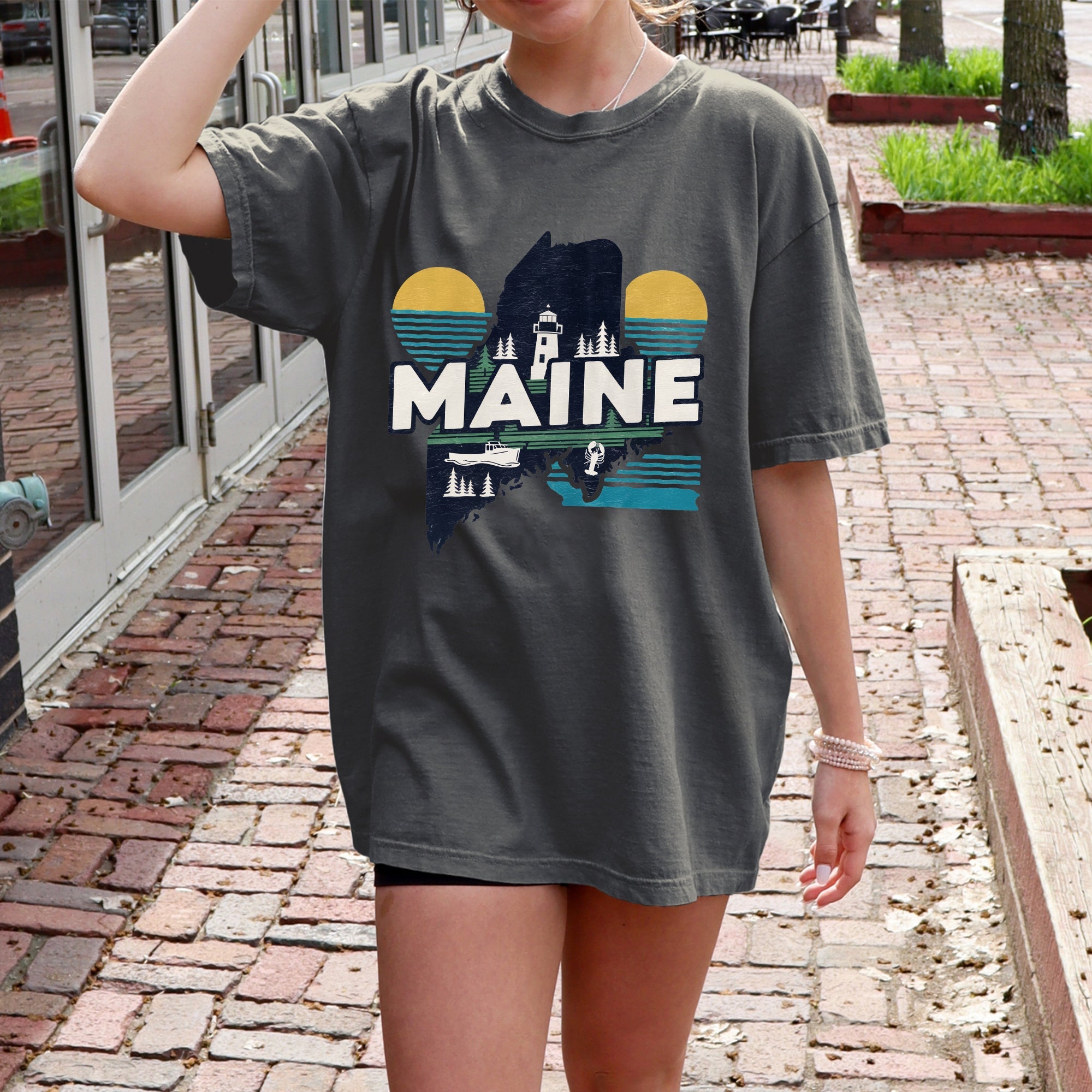 Maine State Vintage T-Shirt | Soft Cotton State Pride Tee