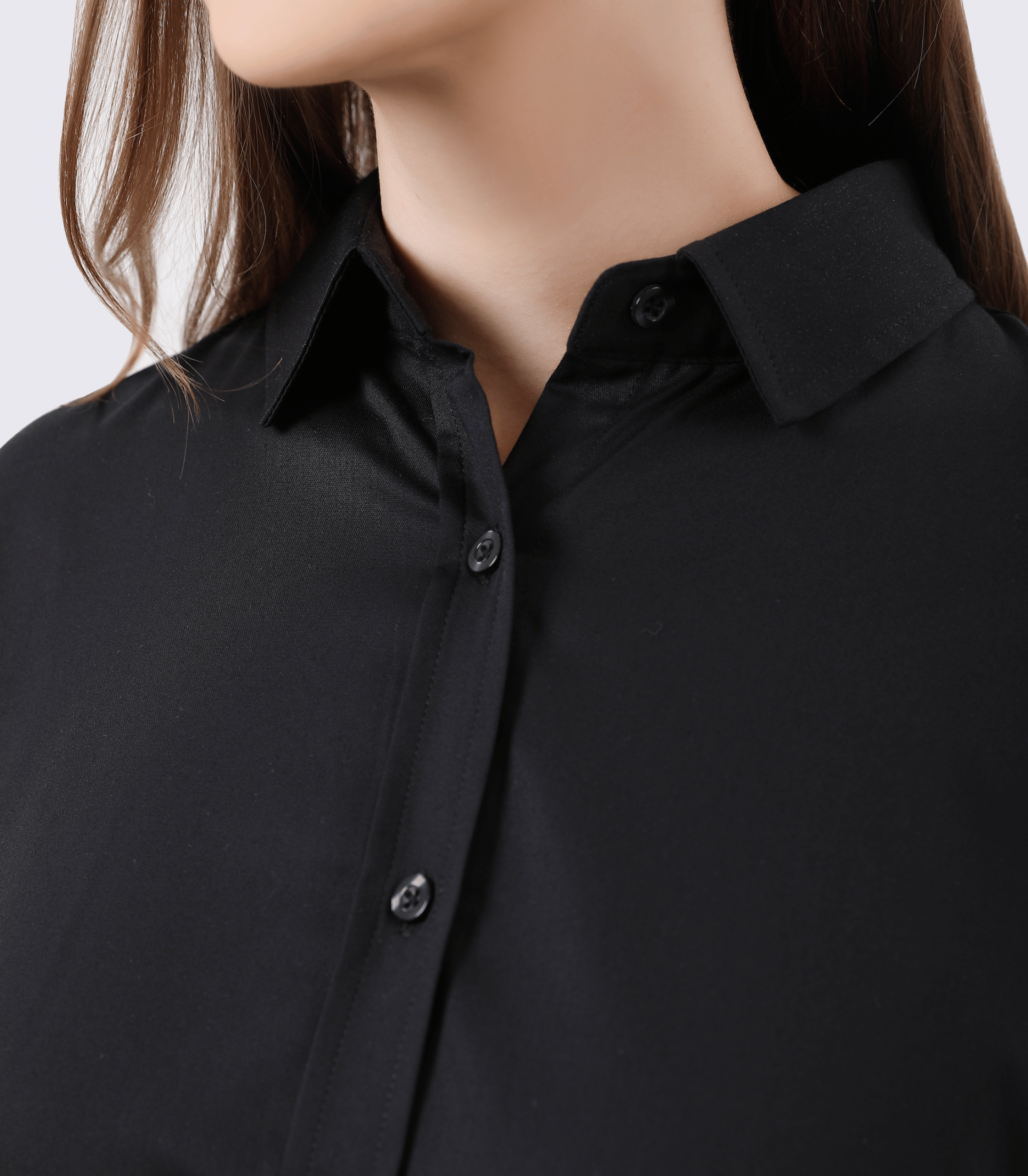 Maternity Button-Down Blouse – Organic Bamboo Long Sleeve
