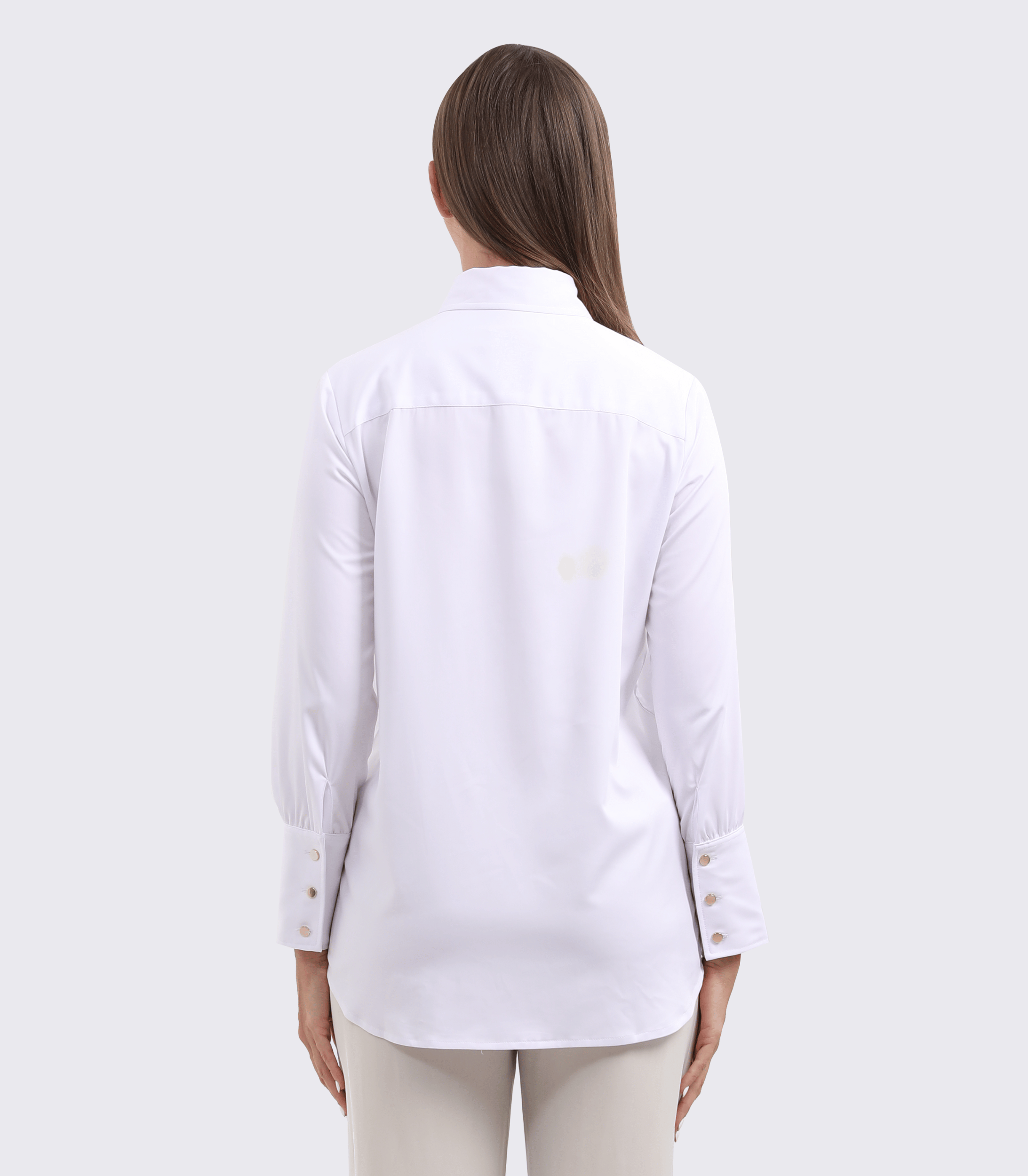Maternity Button-Down Blouse – Organic Bamboo Long Sleeve