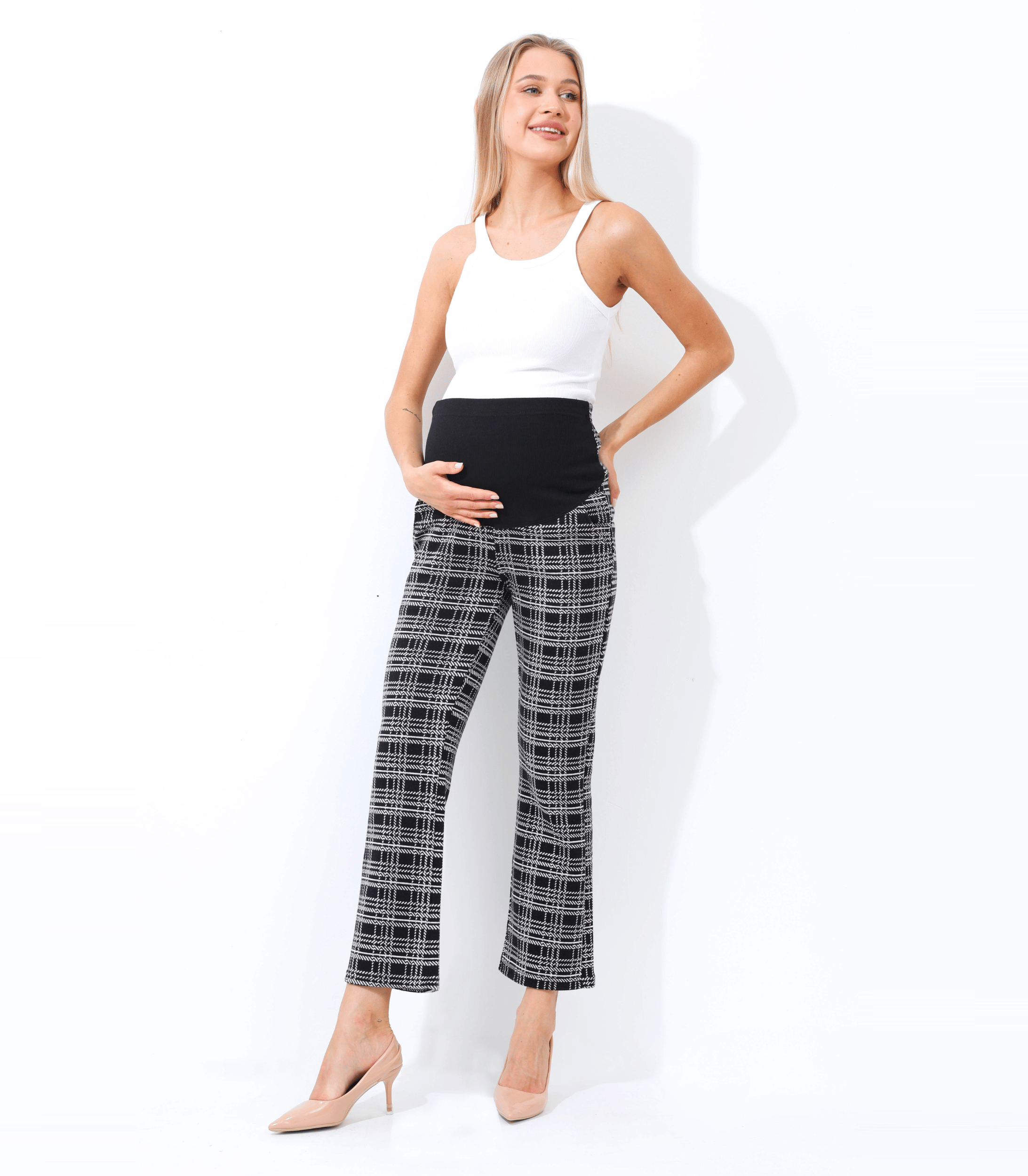 Maternity Trouser Pants – Over-the-Bump Stretch Fit