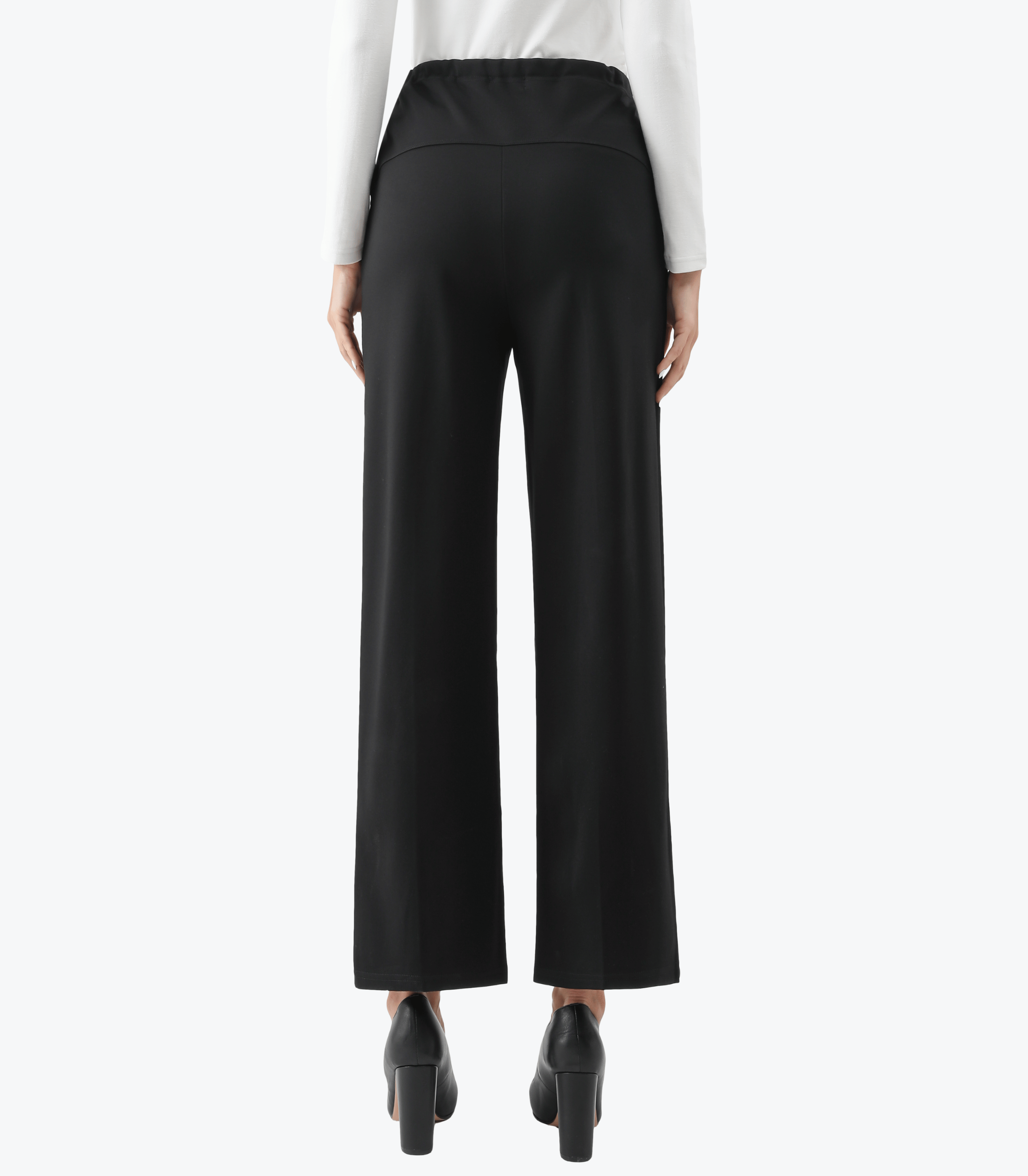 Umstands-Hose mit weitem Bein – knöchellange Überbauchhose